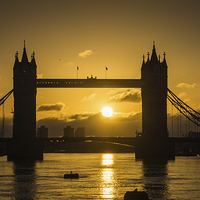 Buy canvas prints of Sunrise at Tower Bridge by Olavs Silis