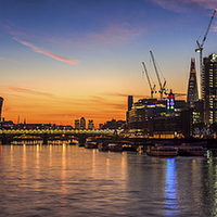 Buy canvas prints of Thames Panorama at dawn by Olavs Silis
