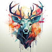 Buy canvas prints of Deer Watercolour by Bahadir Yeniceri