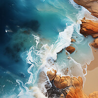 Buy canvas prints of Sandy Beach Abstract  by Bahadir Yeniceri