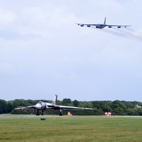 Buy canvas prints of Cold War Bomber Salute by James Innes