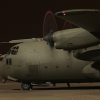 Buy canvas prints of C-130K Night Run by James Innes