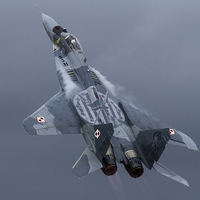 Buy canvas prints of  Polish Mig-29 Pull Up by James Innes