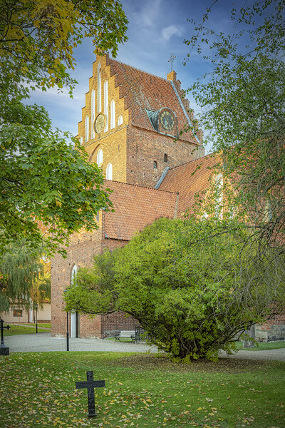 Solvesborg Saint Nicolai Church Graves View Picture Board by Antony McAulay