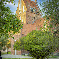 Buy canvas prints of Solvesborg Saint Nicolai Church Graves View by Antony McAulay