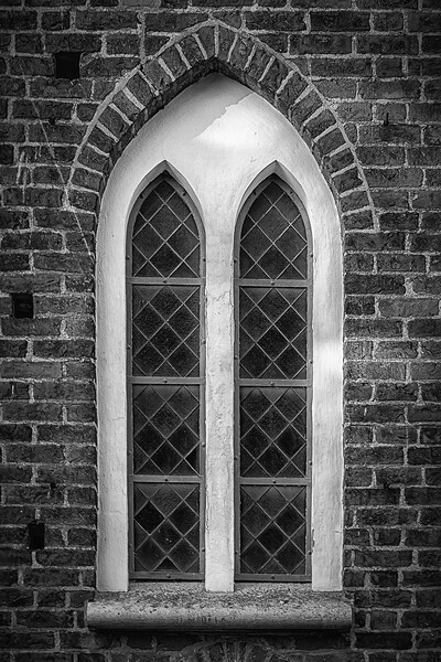 Solvesborg Saint Nicolai Church Window Picture Board by Antony McAulay