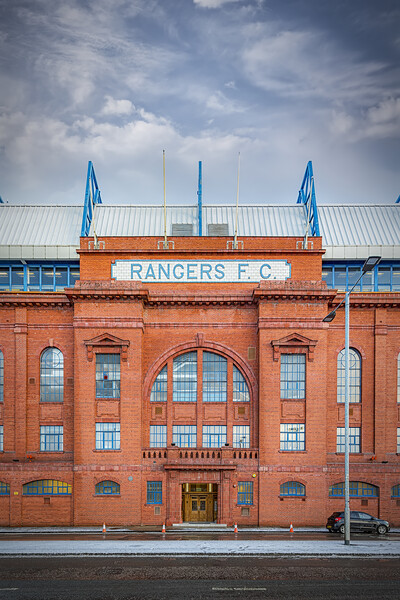 Rangers Ibrox Stadium Front Facade Picture Board by Antony McAulay