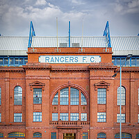 Buy canvas prints of Rangers Ibrox Stadium Front Facade by Antony McAulay