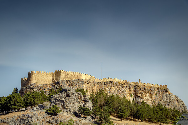Rhodes Acropolis of Lindos Exterior View Picture Board by Antony McAulay