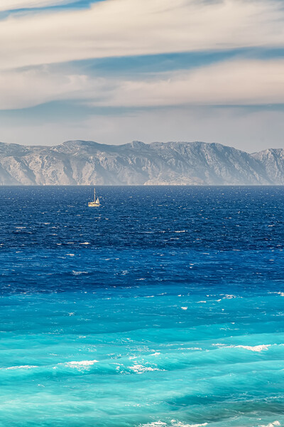 Rhodes Aegean Sea Picture Board by Antony McAulay