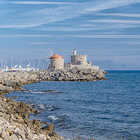 Buy canvas prints of Rhodes Fort of Saint Nicholas by the Sea by Antony McAulay