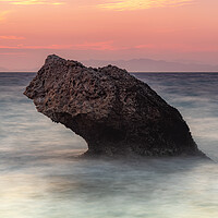 Buy canvas prints of Rhodes Kato Petres Beach Large Rock by Antony McAulay