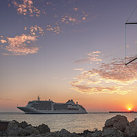 Buy canvas prints of Rhodes Luxury Cruise Ship by Antony McAulay