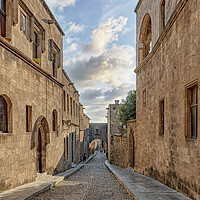 Buy canvas prints of Rhodes Street of the Knights in the Old Town by Antony McAulay