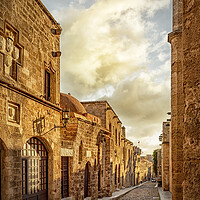 Buy canvas prints of Rhodes Street of the Knights Looking Down by Antony McAulay