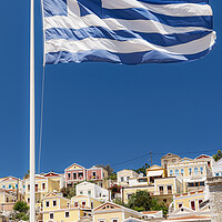 Buy canvas prints of Symi Greek Island Flag by Antony McAulay