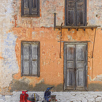 Buy canvas prints of Halki Greek Island House Facade by Antony McAulay