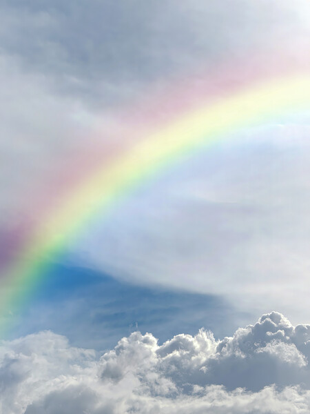 Heavenly rainbow in the Sky Picture Board by Antony McAulay