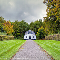Buy canvas prints of Trolleholm Castle Gazebo with Autumn Colours by Antony McAulay