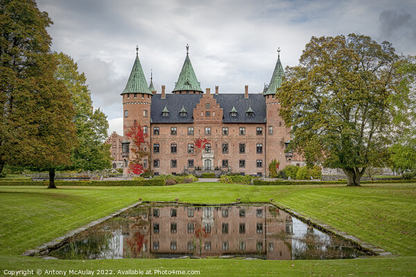 Trolleholm Castle Pond Reflection Picture Board by Antony McAulay