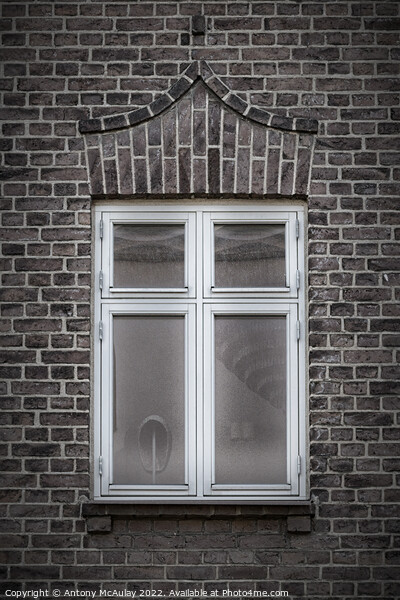 Brick Wall Single Window Picture Board by Antony McAulay