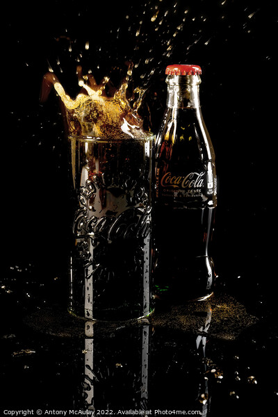 Coca Cola Ice Cube Splash Picture Board by Antony McAulay