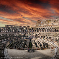 Buy canvas prints of Rome Colosseum Interior Dramatic View by Antony McAulay