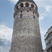Buy canvas prints of Istanbul Galata Tower Looking Up by Antony McAulay