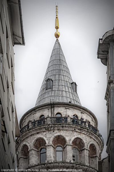 Istanbul Galata Tower Top Picture Board by Antony McAulay