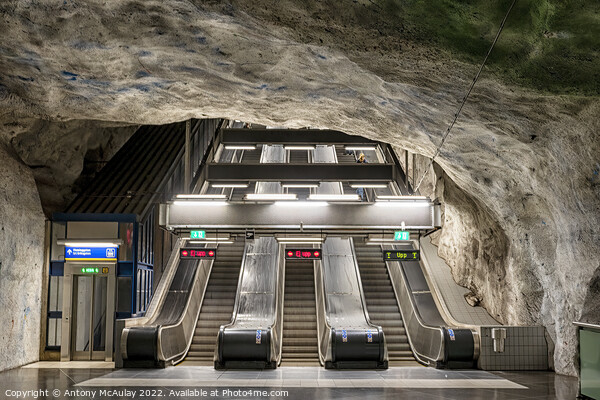 Stockholm Tunnelbana Fridhemsplan Station Picture Board by Antony McAulay