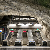 Buy canvas prints of Stockholm Tunnelbana Fridhemsplan Station by Antony McAulay