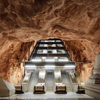 Buy canvas prints of Stockholm Tunnelbana Radhus Station by Antony McAulay