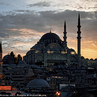 Buy canvas prints of Istanbul Suleymaniye Mosque at Sundown by Antony McAulay