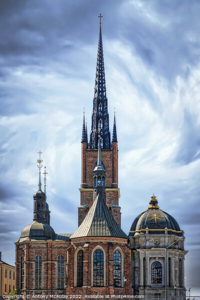 Stockholm Ridderholmen Church Picture Board by Antony McAulay