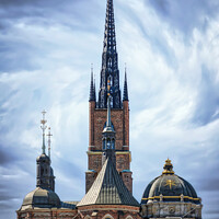Buy canvas prints of Stockholm Ridderholmen Church by Antony McAulay