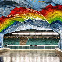 Buy canvas prints of Stockholm Tunnelbana Stadhus Station by Antony McAulay