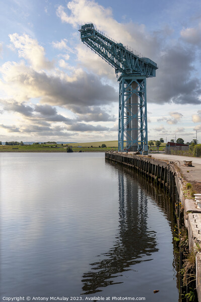 Clydebank Titan Crane with Reflection Picture Board by Antony McAulay