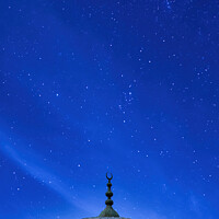 Buy canvas prints of Istanbul Mosque Dome Starry Night Sky by Antony McAulay