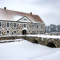 Buy canvas prints of Hovdala Castle in a Winter Wonderland by Antony McAulay