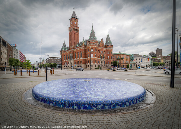 Helsingborg Town Hall Classic View Picture Board by Antony McAulay