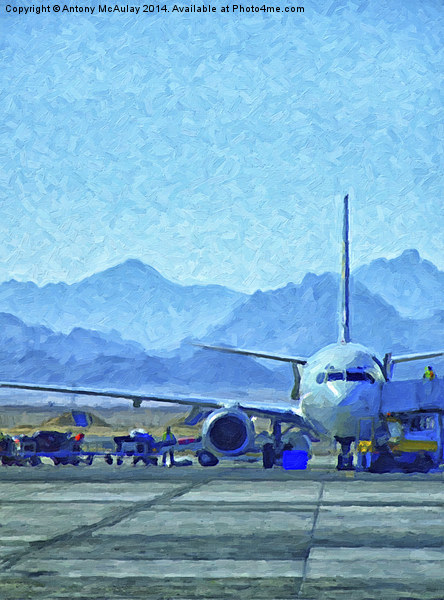 Aeroplane At Airport Picture Board by Antony McAulay
