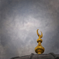 Buy canvas prints of Islam Moon Painting by Antony McAulay