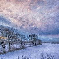 Buy canvas prints of Winter Sunrise by Antony McAulay