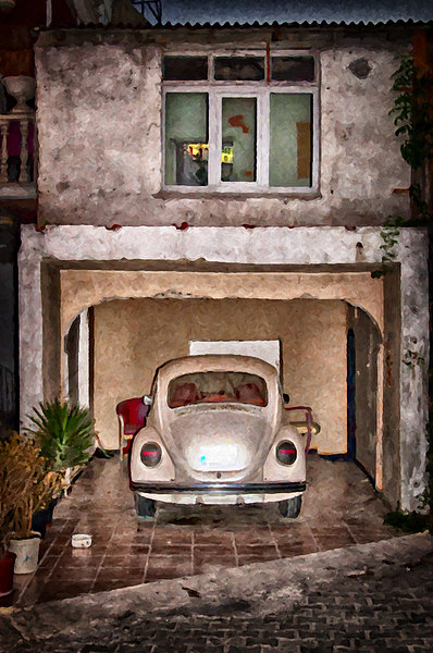 VW Beetle Painting Picture Board by Antony McAulay
