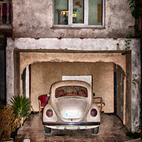 Buy canvas prints of VW Beetle Painting by Antony McAulay