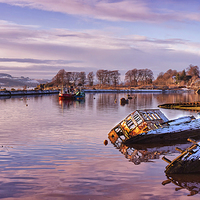 Buy canvas prints of bowling harbour panorama 02 by Antony McAulay