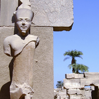 Buy canvas prints of karnak temple statue 05 by Antony McAulay