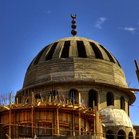 Buy canvas prints of Mosque under construction 01 by Antony McAulay