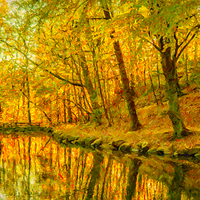Buy canvas prints of Helsingborg Woodlands Digital Painting by Antony McAulay