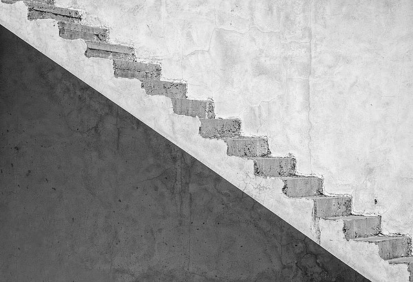 Grunge concrete staircase (artistic edit) Picture Board by Antony McAulay
